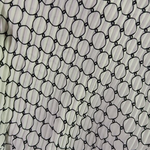 Max Studio 1X Tie-Neck Black & White Easy Care Top - Picture 7 of 14